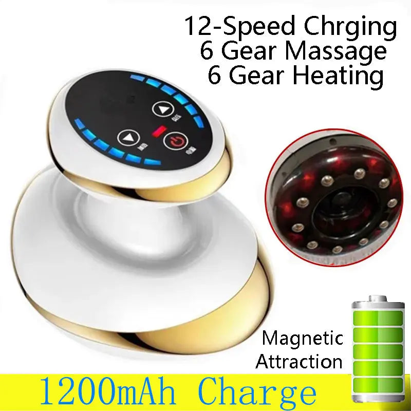Electric Scraping Massage Cupping Body Massager Vacuum Cans Suction Cup Heating Body Back Neck Arm Guasha Massager