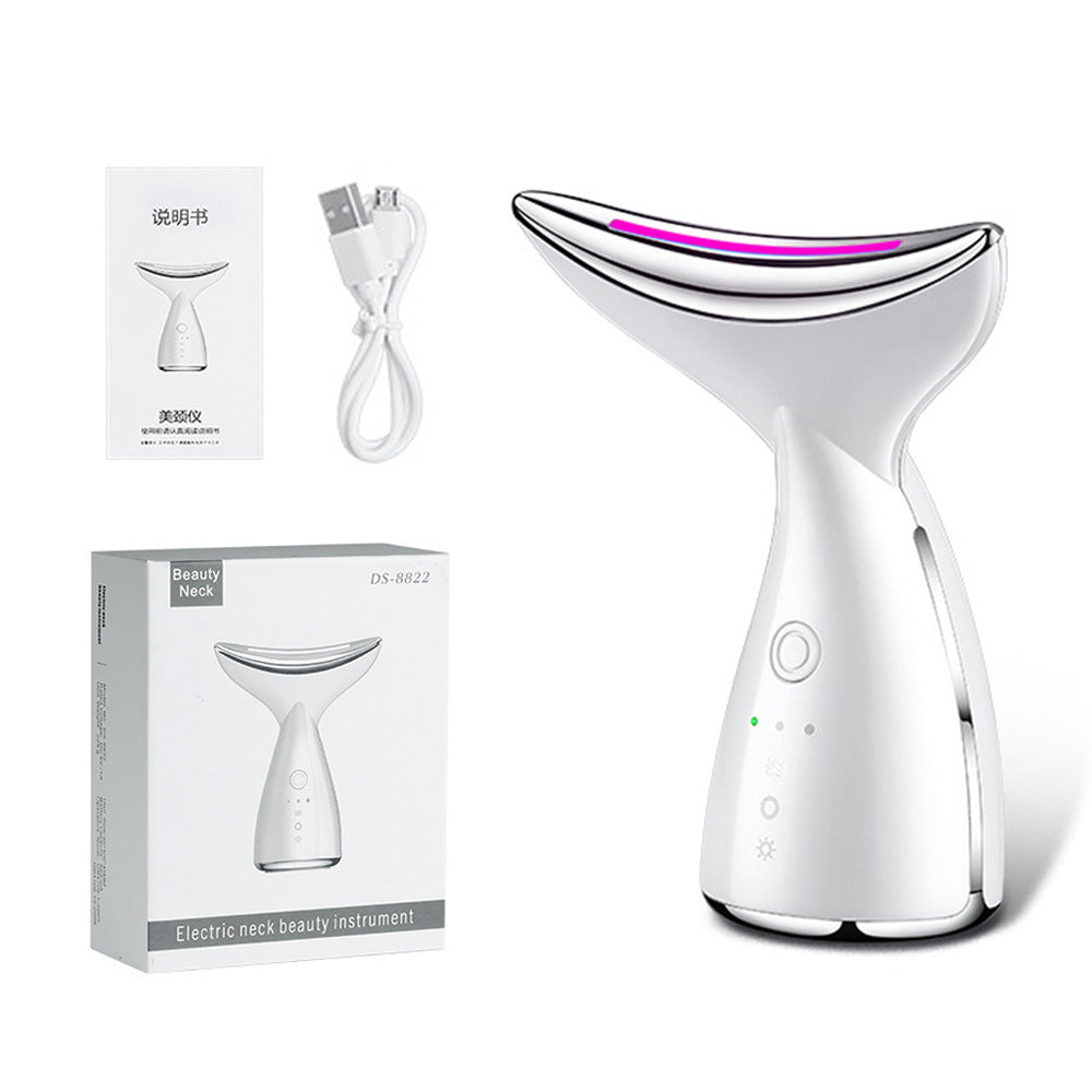 EMS Microcurrent Neck & Face Beauty Device – LED Photon Therapy for Skin Tightening & Lifting