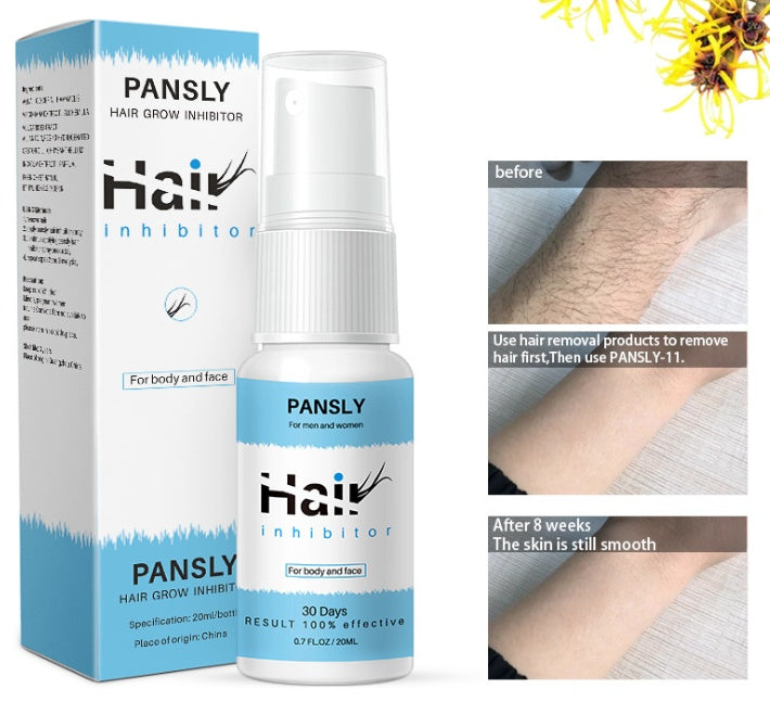 Permanent Hair Removal Inhibitor Spray Painless Beard Legs Armpit Smooth Repair