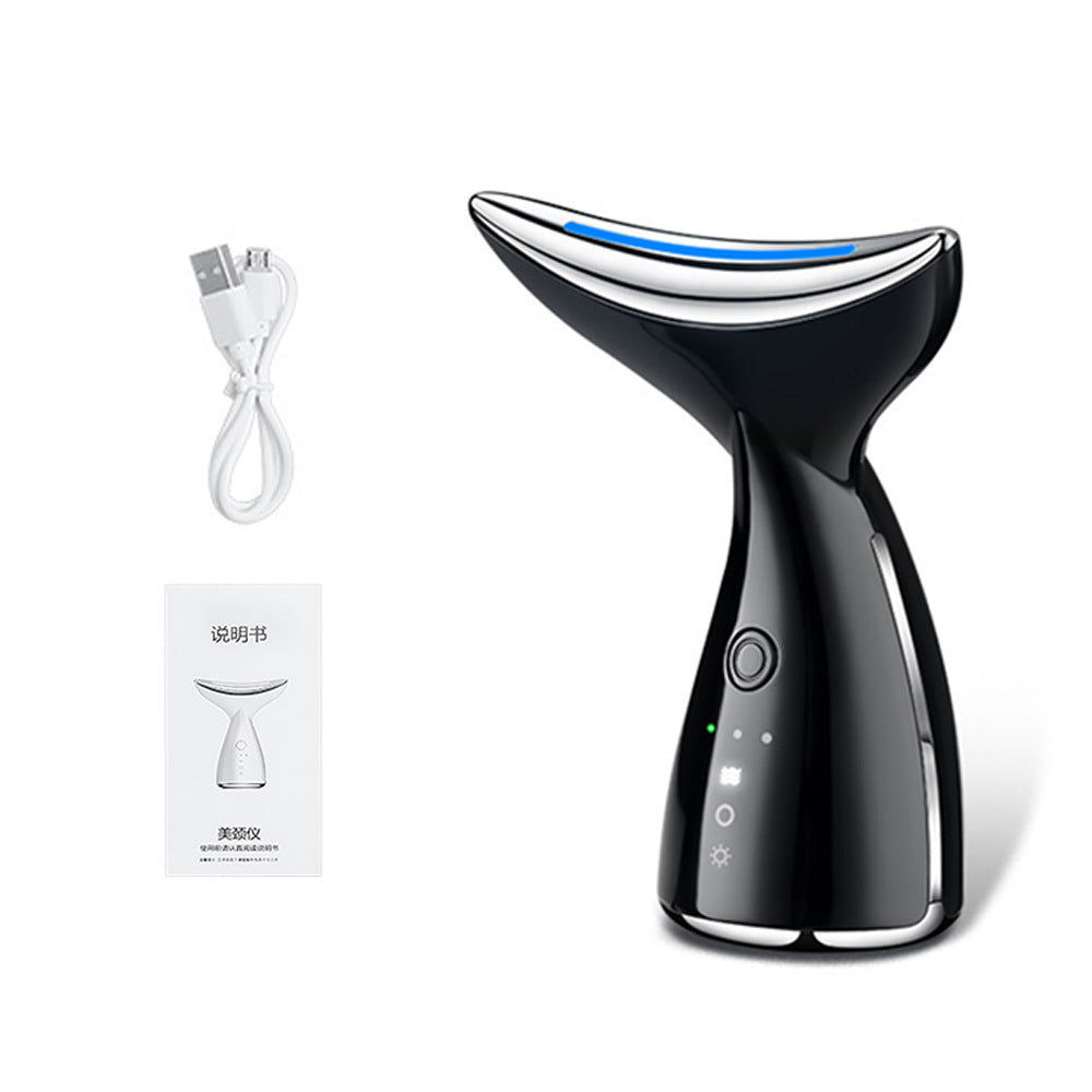 EMS Microcurrent Neck & Face Beauty Device – LED Photon Therapy for Skin Tightening & Lifting