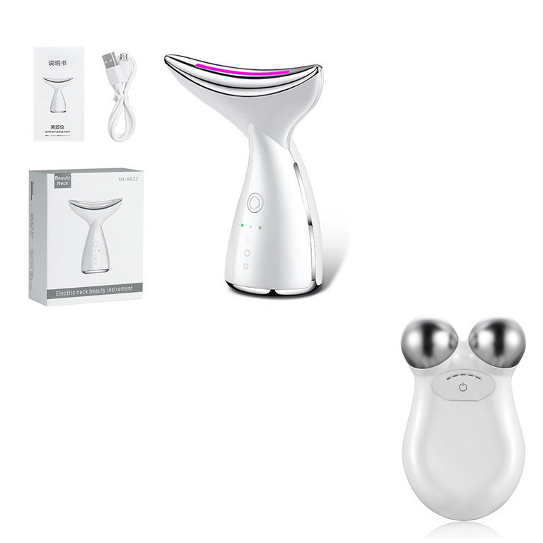 EMS Microcurrent Neck & Face Beauty Device – LED Photon Therapy for Skin Tightening & Lifting
