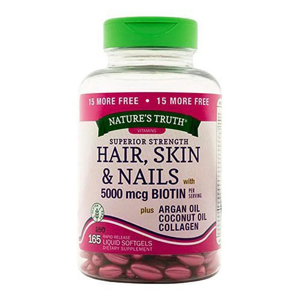 Hair Skin & Nails Lactose Free Biotin 500Mcg, 165Ct, 2-Pack