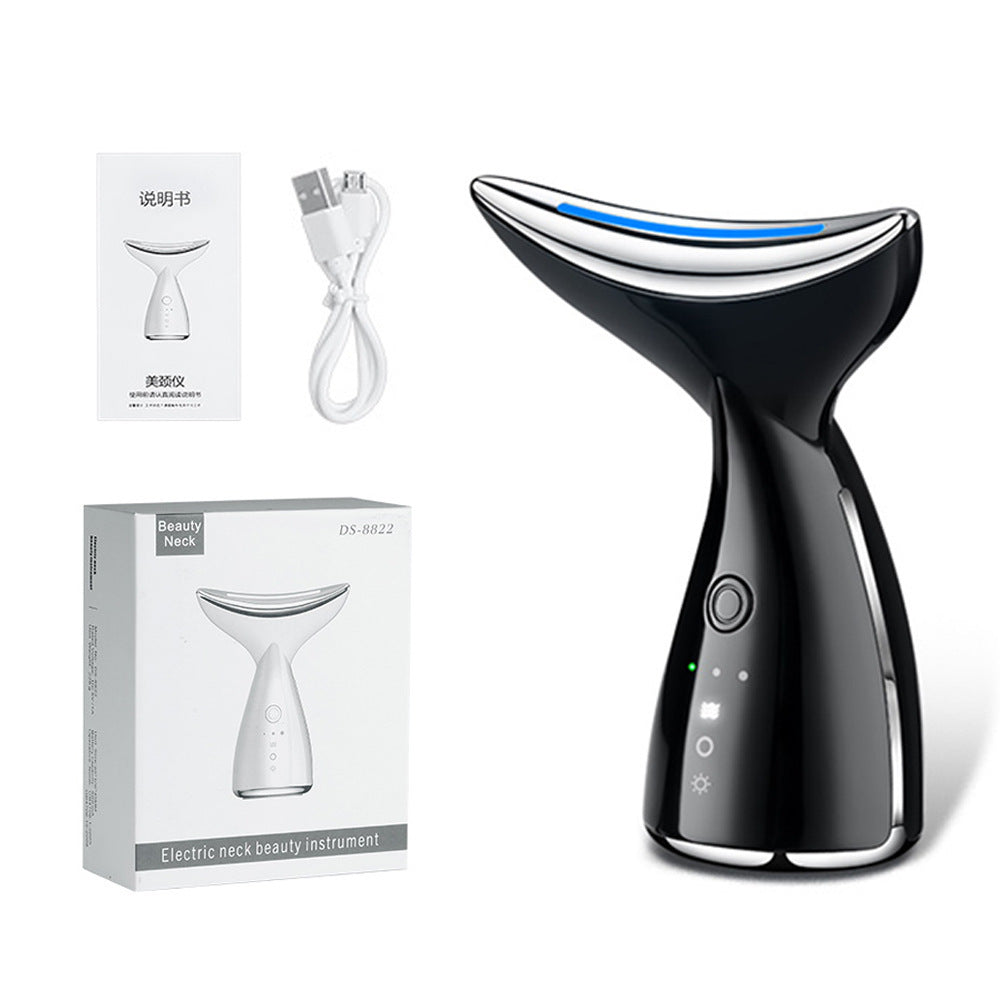 EMS Microcurrent Neck & Face Beauty Device – LED Photon Therapy for Skin Tightening & Lifting