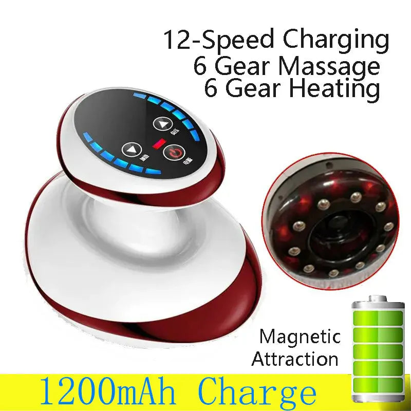 Electric Scraping Massage Cupping Body Massager Vacuum Cans Suction Cup Heating Body Back Neck Arm Guasha Massager