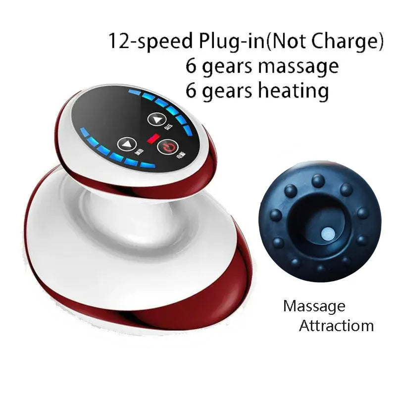 Electric Scraping Massage Cupping Body Massager Vacuum Cans Suction Cup Heating Body Back Neck Arm Guasha Massager