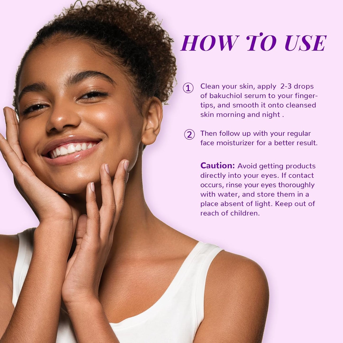 Bakuchiol Face Serum for Face, Bakuchiol Retinol Alternative Serum,Smoothing Face Serum with Hyaluronic Acid & Peptide Sensitive Skin Serum, anti Aging & Wrinkle Serum, 1Fl.Oz