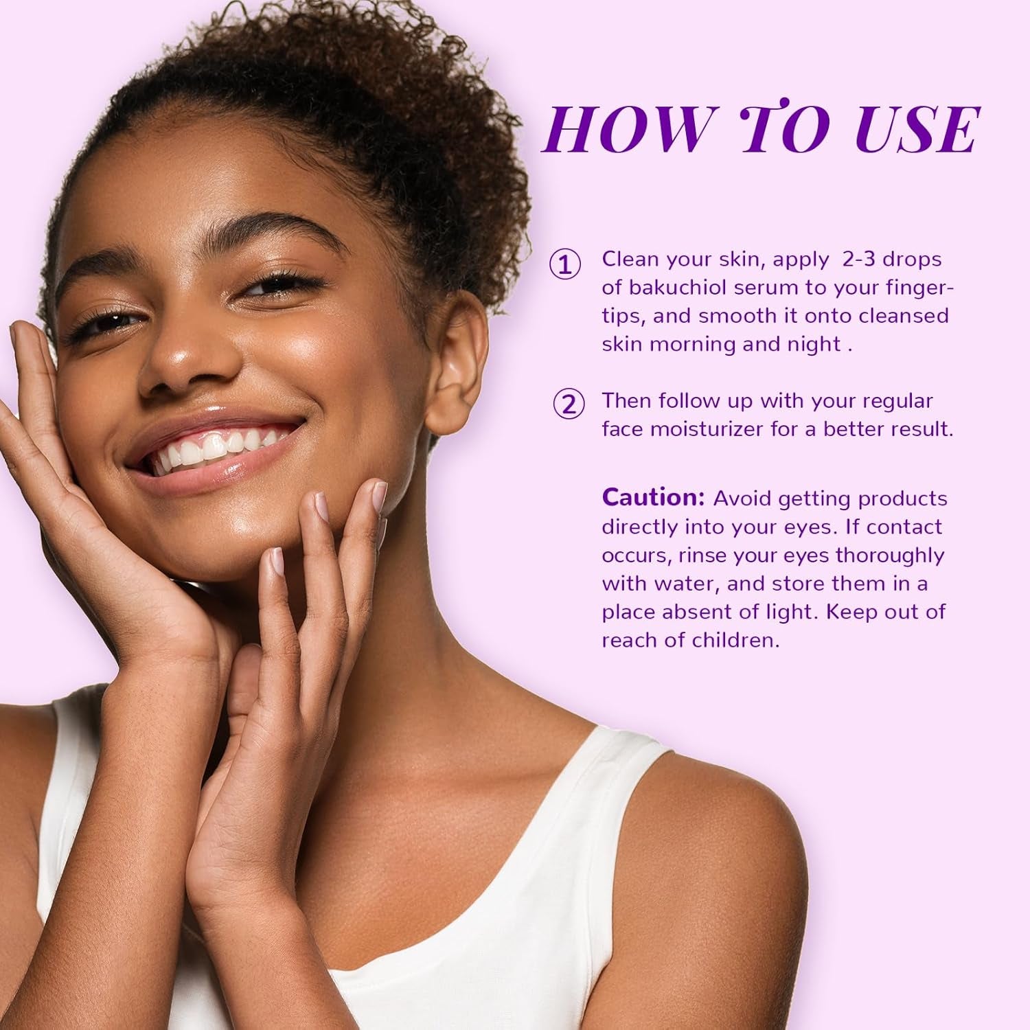 Bakuchiol Face Serum for Face, Bakuchiol Retinol Alternative Serum,Smoothing Face Serum with Hyaluronic Acid & Peptide Sensitive Skin Serum, anti Aging & Wrinkle Serum, 1Fl.Oz