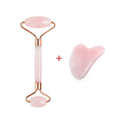 Rose Quartz Roller – Slimming & Lifting Face Massager | Natural Jade Beauty Tool