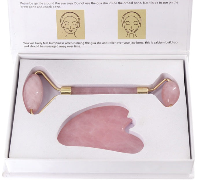 Rose Quartz Roller – Slimming & Lifting Face Massager | Natural Jade Beauty Tool