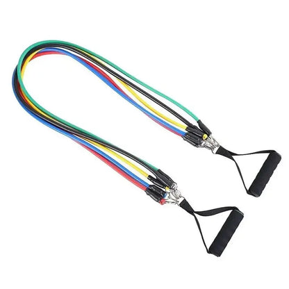 11Pcs/Set Pull Rope, Resistance Bands, Portable Fitness Equipment, Ankle Strap, Chest Expander, Elastic Exercise Band