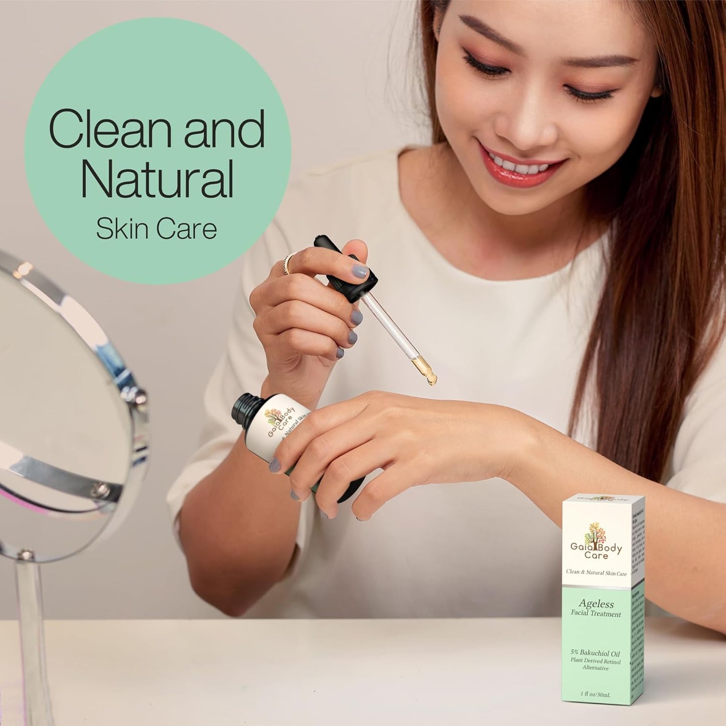 5% Bakuchiol Oil Organic - anti Aging, anti Wrinkle, Reduces Fine Lines, Smooths Skin, Hydrates - Botanical Vegan - Natural Retinol Alternative Facial Oil (1Oz, Rose)