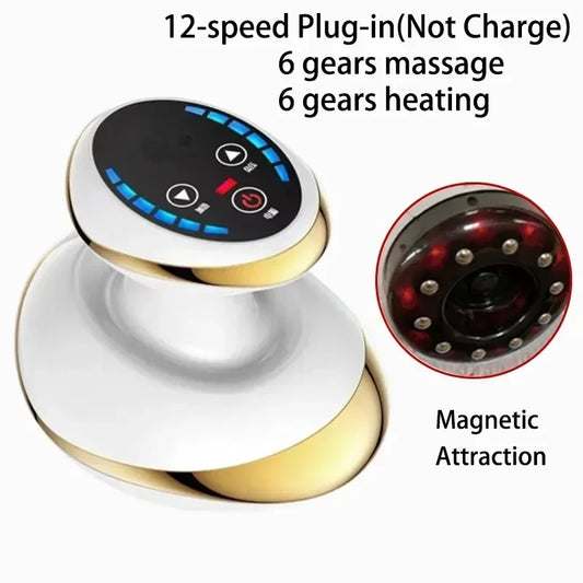 Electric Scraping Massage Cupping Body Massager Vacuum Cans Suction Cup Heating Body Back Neck Arm Guasha Massager