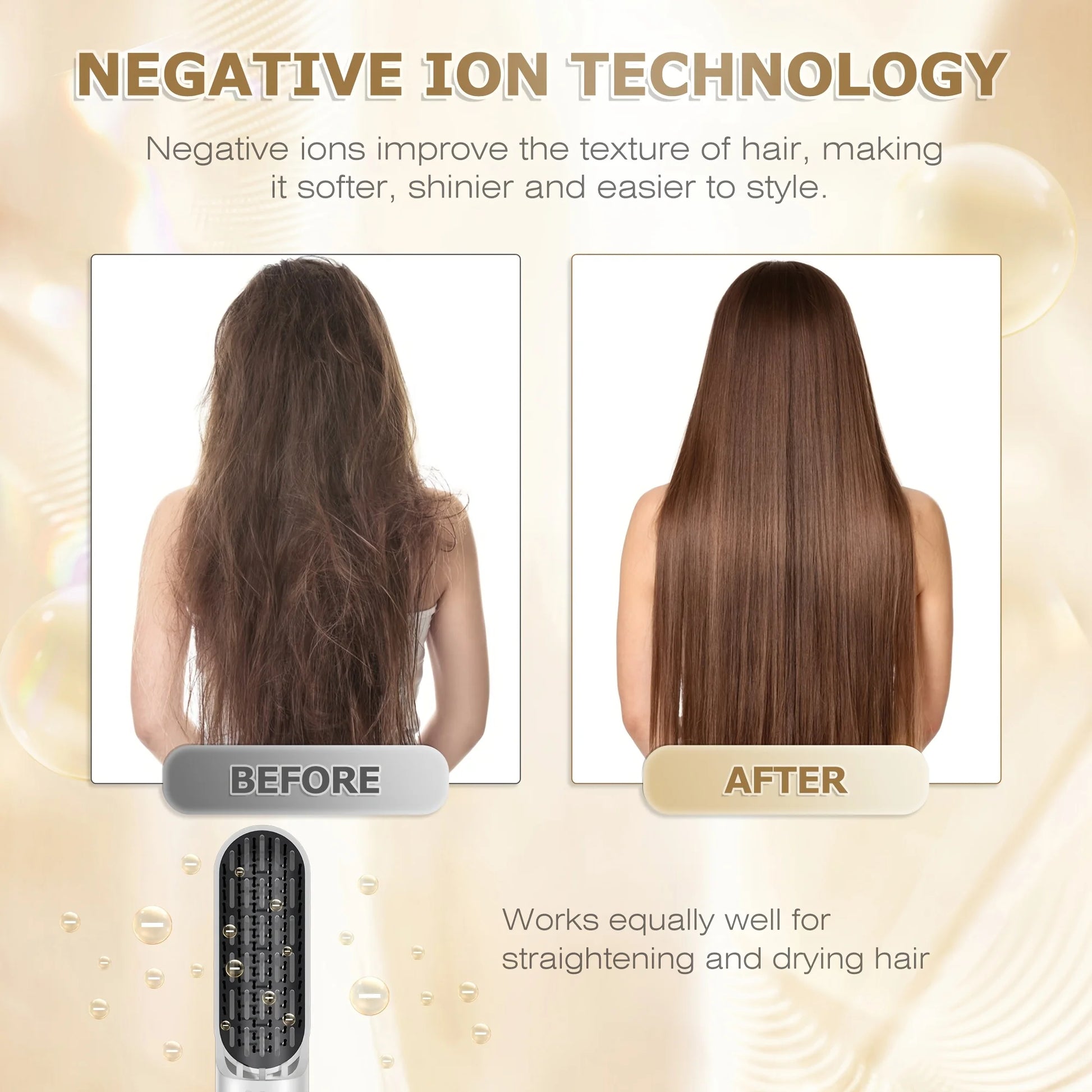 5-In-1 Hot Air Brush &Auto Curler for Curly Hair-Fast Drying ,Frizz Control,Volumizing Styler