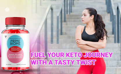 (3 Pack) Prime Biome Gummies Primebiome Probiotic Skin Supplement (180 Gummies)