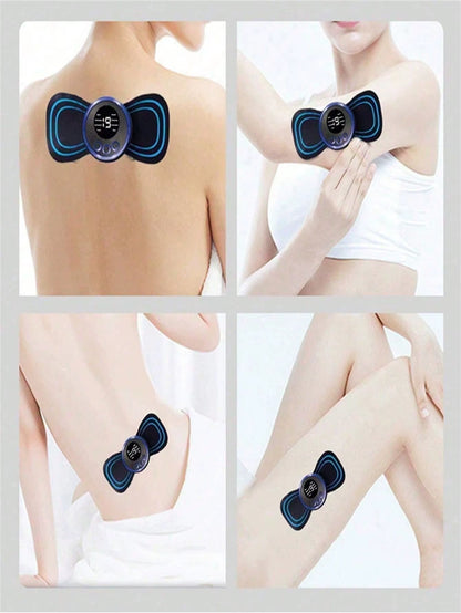 Mini Neck Massager, Electric Massager Sticker, Portable Body Massage Patch for Men, Women, Shoulder, Arms, Leg