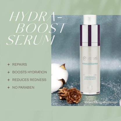 Sheer Ceramide Moisture-Locking Protective Serum Increased Elasticity, Firmness, Skin Resurfacing, and Reduced Wrinkles