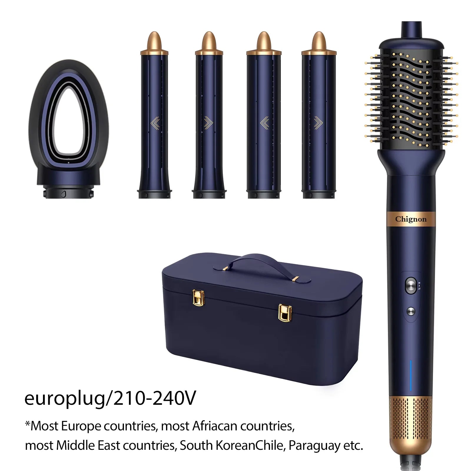 6-In-1 Multi-Styler, Negative Ion Hair Dryer Air Hair Wrap, Powerful Hair Dryer Brush & Multi-Styler with Auto-Wrap Curlers