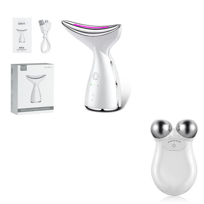 EMS Microcurrent Neck & Face Beauty Device – LED Photon Therapy for Skin Tightening & Lifting