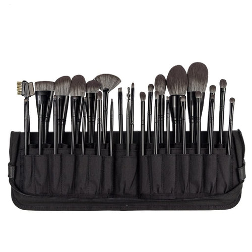 29-Piece Professional Makeup Brush Set with Synthetic Hair for Foundation, Eye Shadow, and Concealer, Includes Carrying Bag