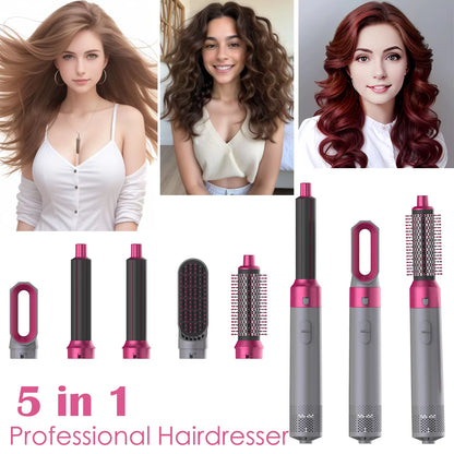 New Hair Dryer Multi Hair Styler 5 In1 Curling Iron Hair Straightener with Hair Brush Hairdryer for Hair Dryer Hair Multi Styler