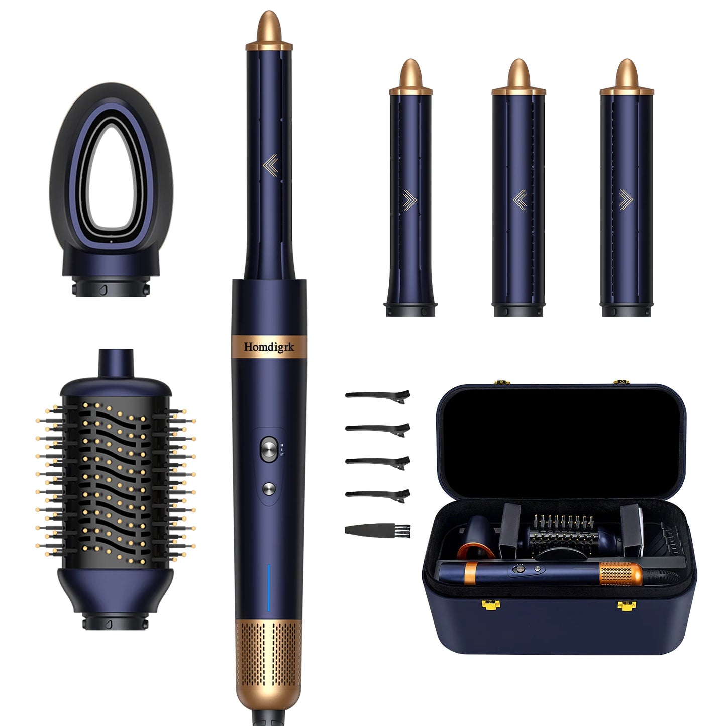 6-In-1 Multi-Styler, Negative Ion Hair Dryer Air Hair Wrap, Powerful Hair Dryer Brush & Multi-Styler with Auto-Wrap Curlers