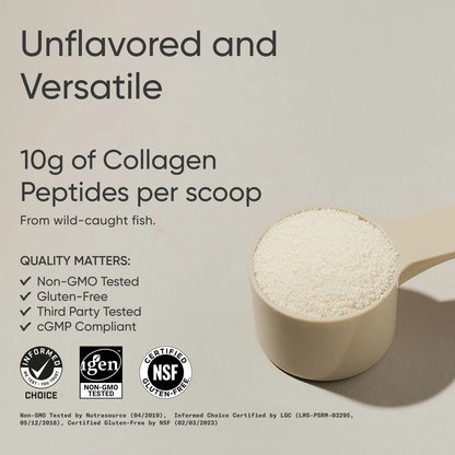® Marine Collagen Peptides Powder - Sourced from Wild-Caught Fish Keto Certified (34 Servings)