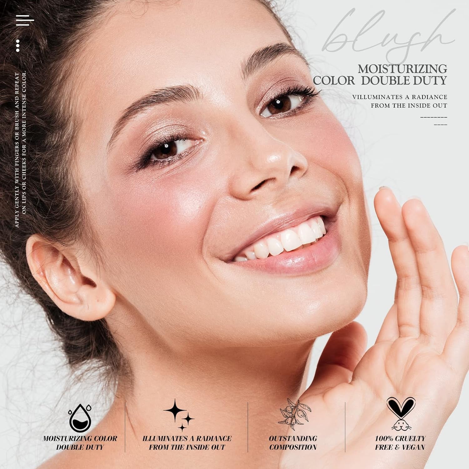 Mulit Glow Balm Face Makeup - Cream Blush, Radiant Finish, Vegan, Nude Gardenia