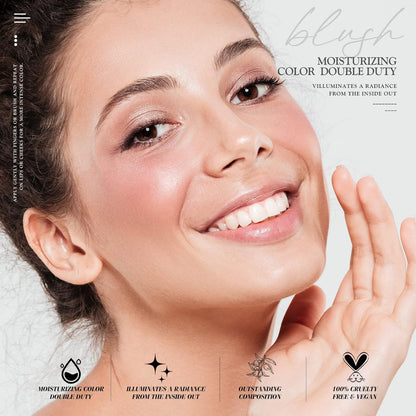 Mulit Glow Balm Face Makeup - Cream Blush, Radiant Finish, Vegan, Nude Gardenia