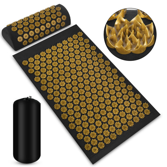 Acupressure Massage Mat with Needles Set Back Massager for Neck Foot Kuznetsov'S Applicator Massage Pad Yoga Mat with Pillow