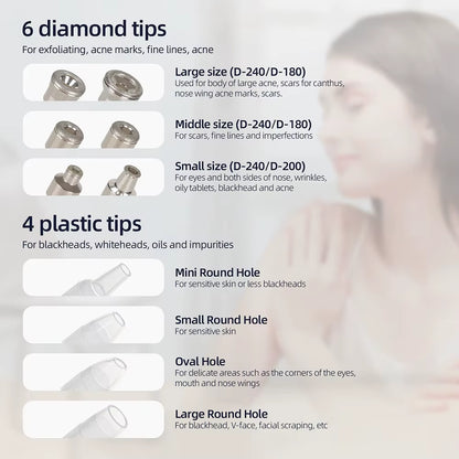 Diamond Facial Peeling Machine Home Use Professional Microdermabrasion Nano Water Spray Exfoliation Beauty Machine