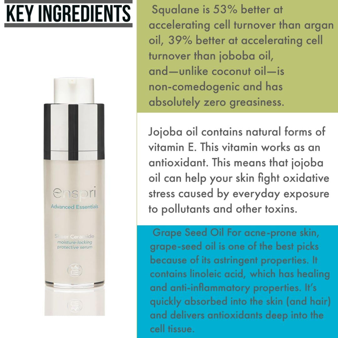 Sheer Ceramide Moisture-Locking Protective Serum Increased Elasticity, Firmness, Skin Resurfacing, and Reduced Wrinkles