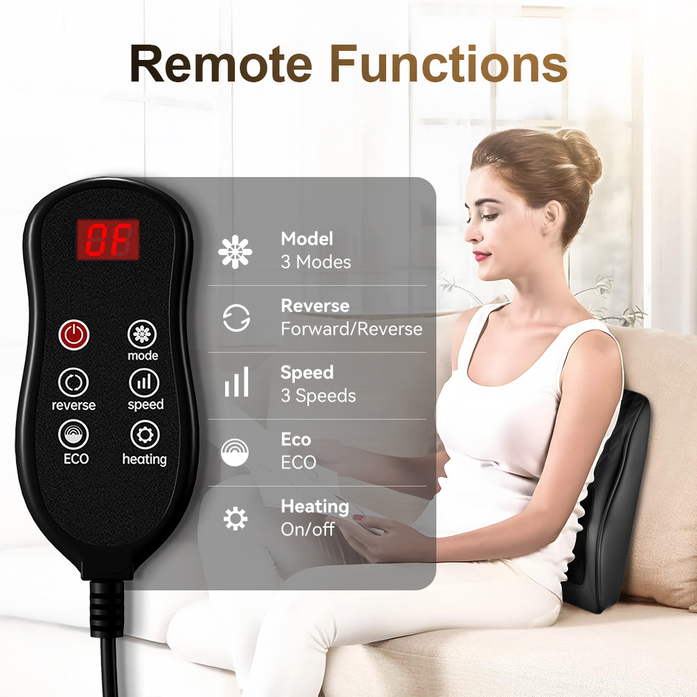 Waist & Back Full Body Massager, Heated Massager for Back, Neck, Shoulders & 3 Adjustments,