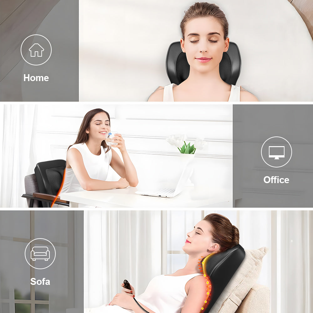 Waist & Back Full Body Massager, Heated Massager for Back, Neck, Shoulders & 3 Adjustments,