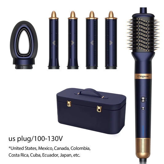 6-In-1 Multi-Styler, Negative Ion Hair Dryer Air Hair Wrap, Powerful Hair Dryer Brush & Multi-Styler with Auto-Wrap Curlers
