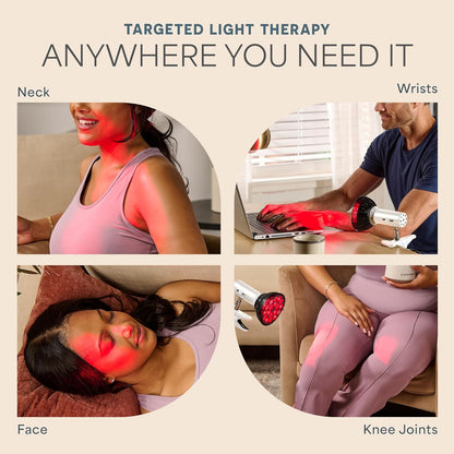 Infraglow NIR & Red Light Therapy Lamp - Infrared Red Light Bulb with 18 LEDs and Clip-On Design for At-Home Body Therapy, Chronic Pain Relief, Skin Wellness, and Recovery