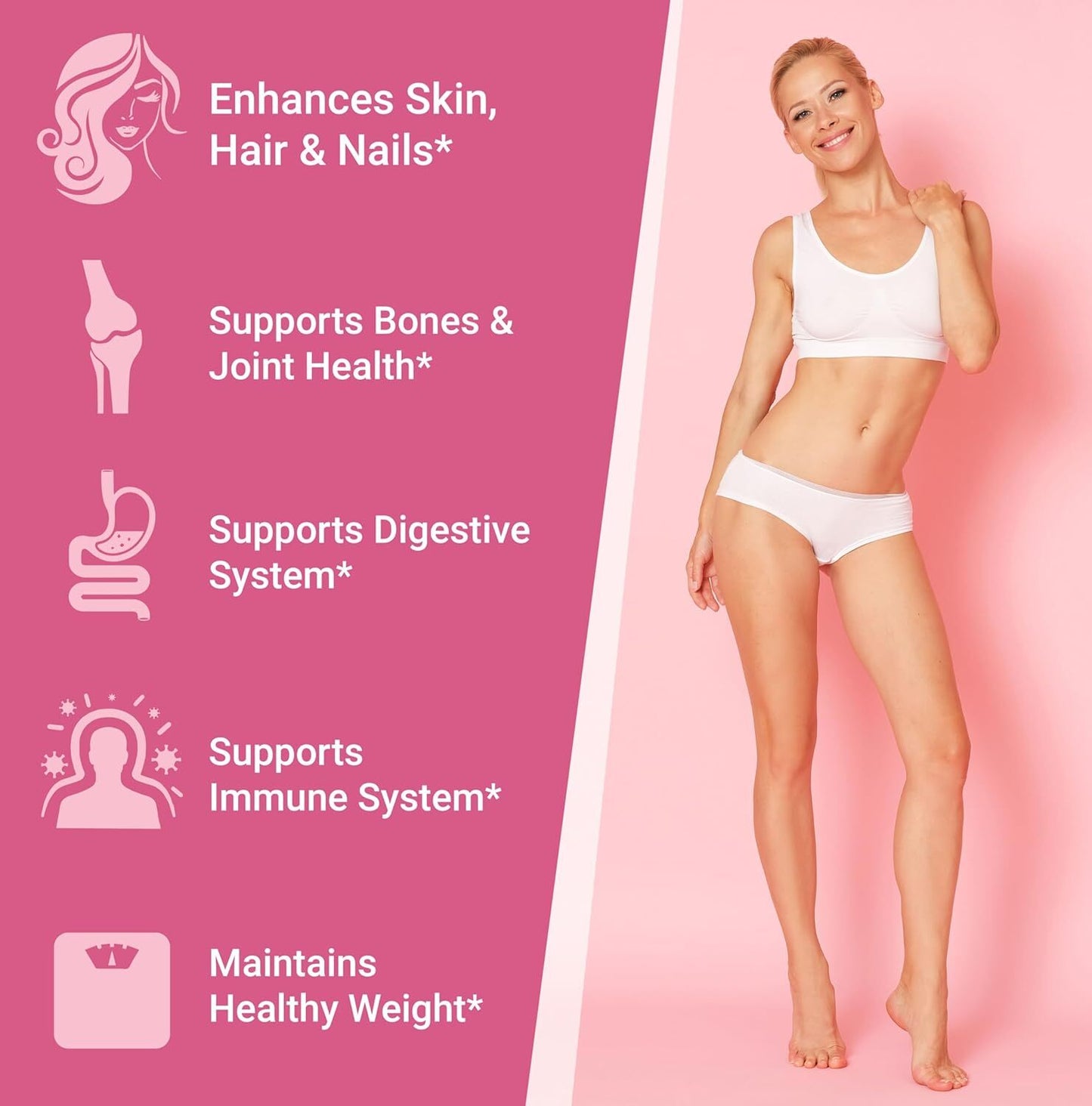 Hydrolyzed Collagen Peptides Powder - Skin, Hair, Nails & Joint Support, Grass-F