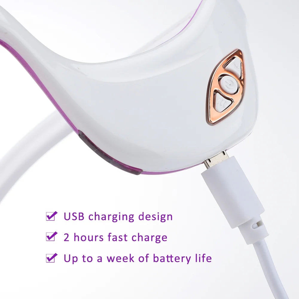 Eye Massager,Smart Vibration Infrared Heating Therapy Electric Eye Beauty Device,Pulse Electrotherapy Micro Current Eye Care Instrument,Relieves Eye Fatigue,Reduces Eye Lines,Usb Charging