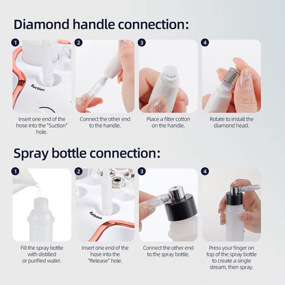 Diamond Facial Peeling Machine Home Use Professional Microdermabrasion Nano Water Spray Exfoliation Beauty Machine