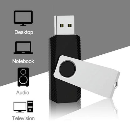 5 Pack 64GB USB Flash Drive Memory Stick Fold Storage USB 2.0 Thumb Drive Swivel Design