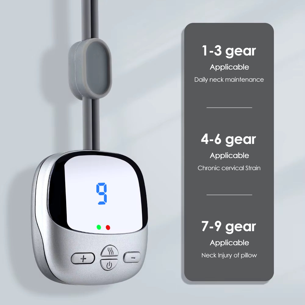 Micro-Current Cervical Spine Massager Electric Neck Massager Smart TENS+EMS Portable Hot Compress Shoulder and Neck Massager