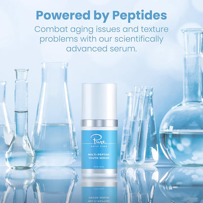 Multi-Peptide Youth Serum - Moisturizing anti Aging Advanced Peptide Serum Targets Wrinkles Fine Lines Firming