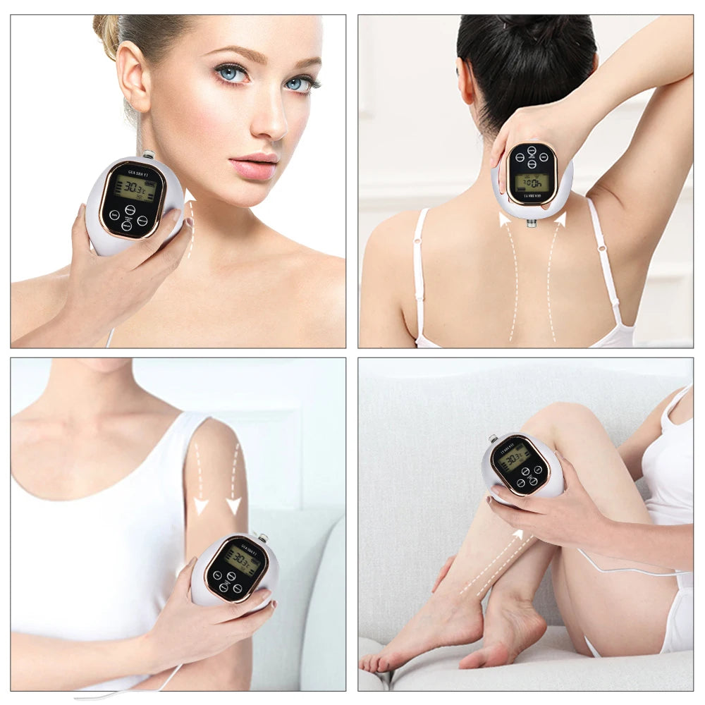 Home Electric Guasha Scraping Massage Cupping Body Massager Vacuum Cans Suction Cup Heating Fat Burner Anti-Cellulite Massager