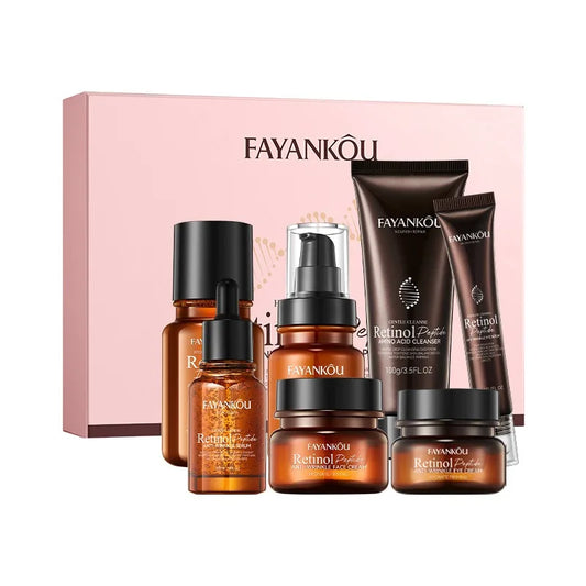 Retinol Peptide Skin Care Set Deeply Nourishes and Repairs Reduces Wrinkles and Fine Lines Lightens Dark Circles Pigmentation