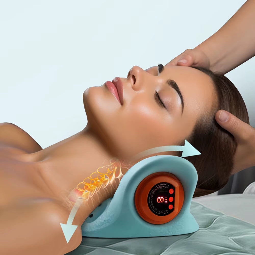 Hugterra Massager New Neck Relaxer Portable Shiatsu Massage Pillow Cervical