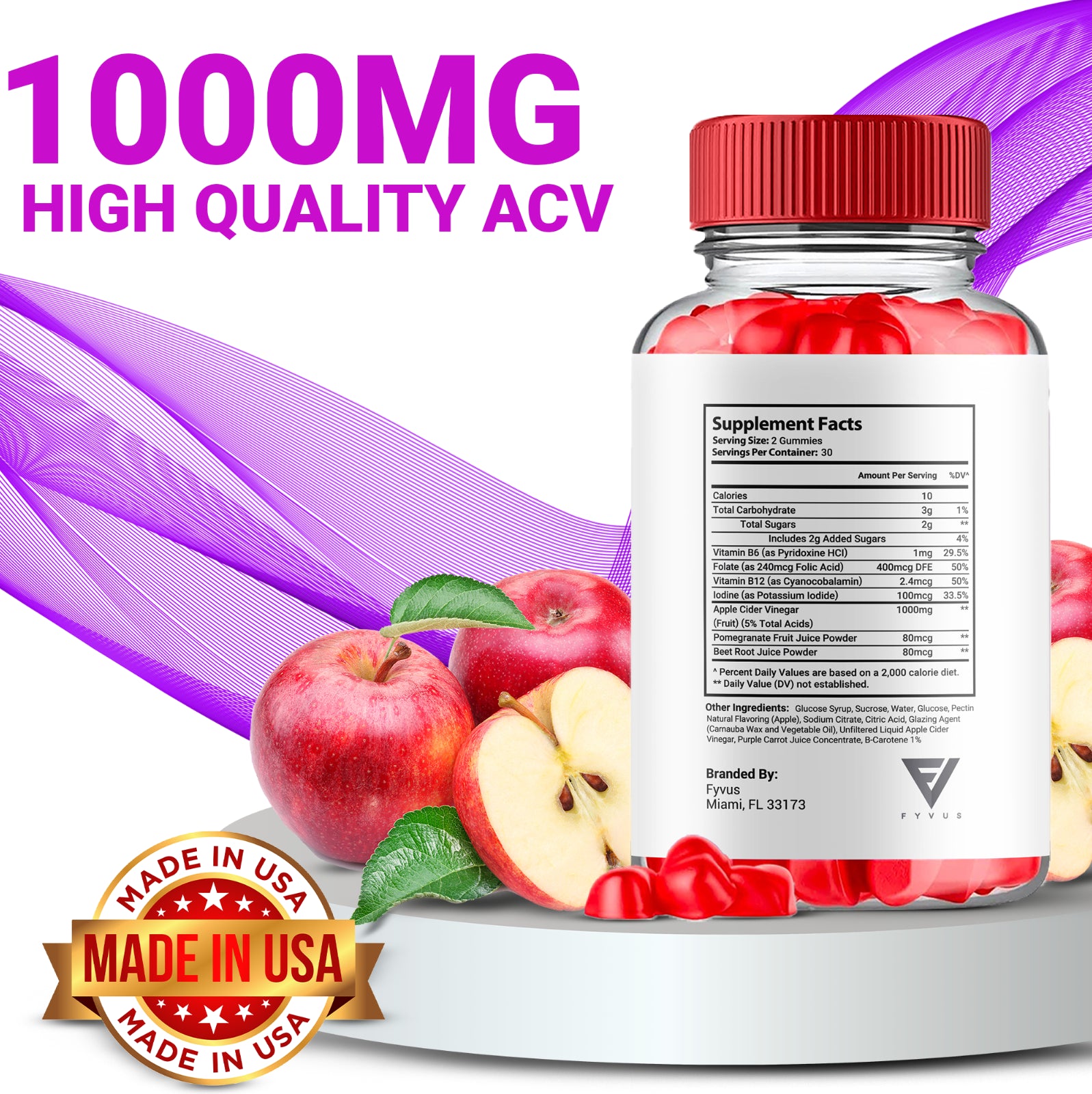 (3 Pack) Prime Biome Gummies Primebiome Probiotic Skin Supplement (180 Gummies)